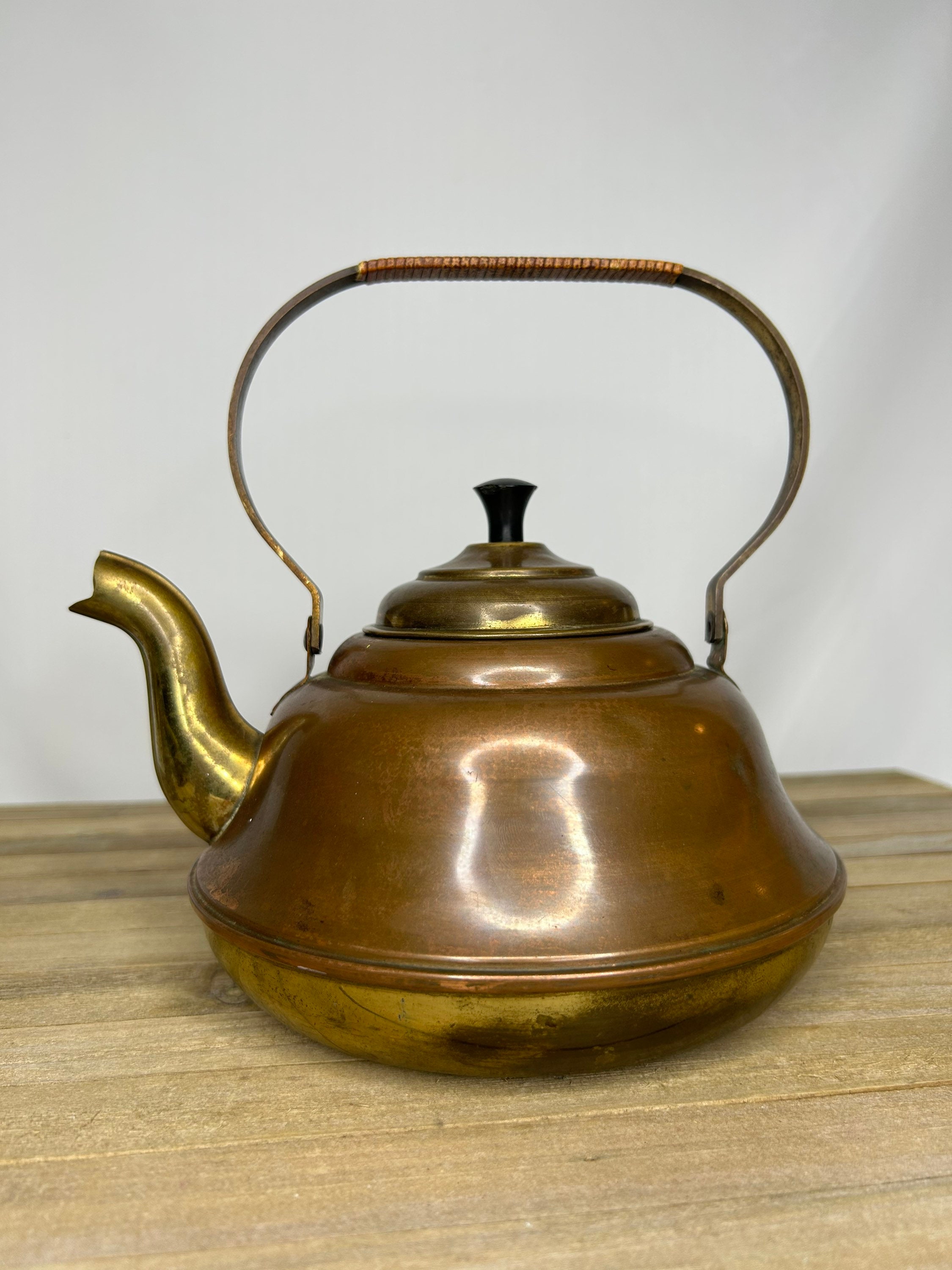 Vintage Brass and Copper Teapot Made in Holland Etsy