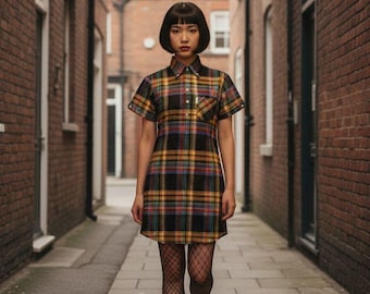 Robe Jeggae *Milton* Skingirl/Mod Girl/Reggae Girl boutonnée !