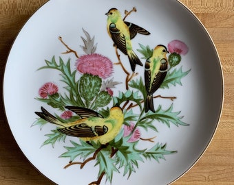 Norcrest Hand Painted Oriole Plate Japan