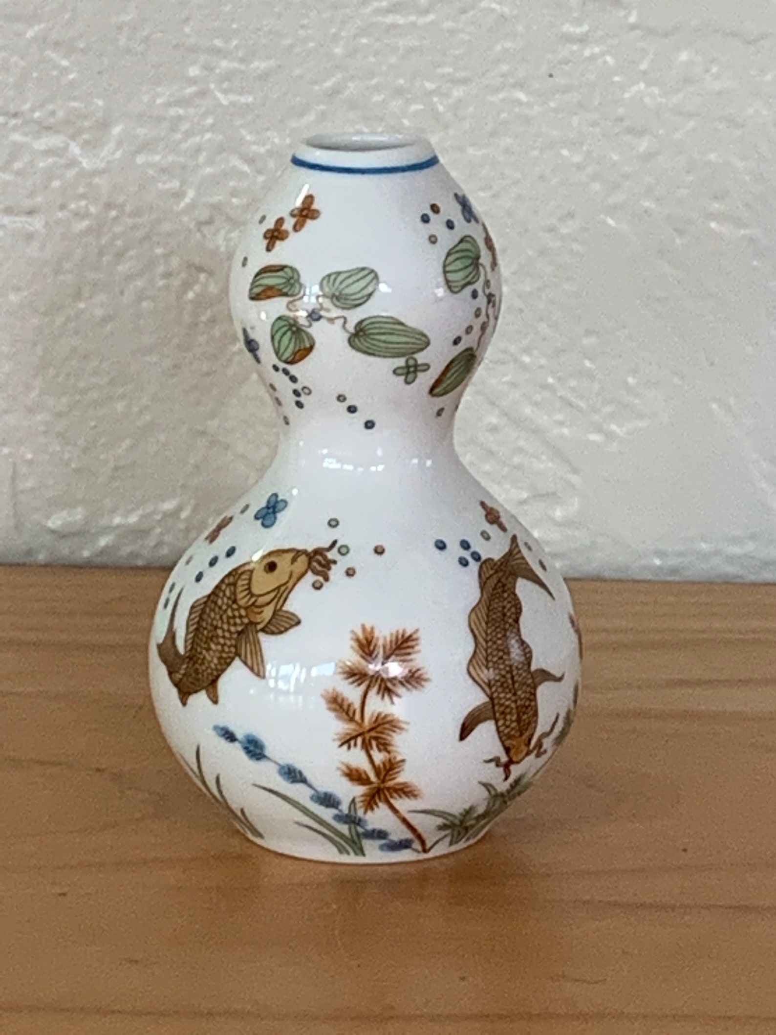 Japan Miniature Double Gourd Vase Franklin Mint Etsy