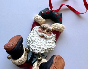Vintage Kurt Adler Holly Dearies Santa Ornament