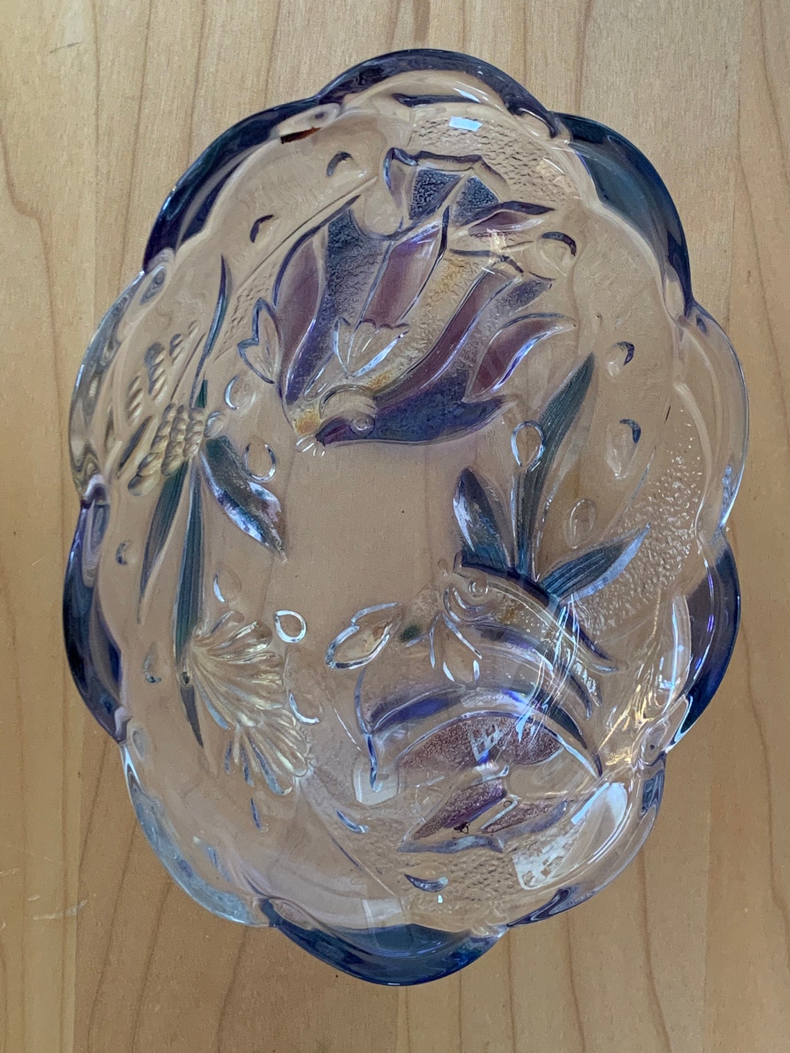 Mikasa Walther Glas Colorful Fish Crystal Bowl Etsy