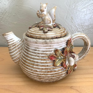 Squirrel and Leaves Lily Creek Landing Teapot