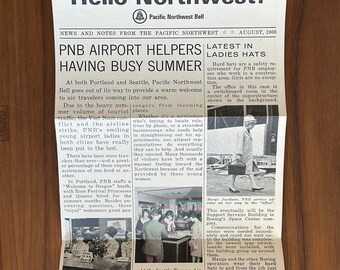 1966 Pacific Northwest Bell Hello Northwest Ephemera Newsletter Advertising