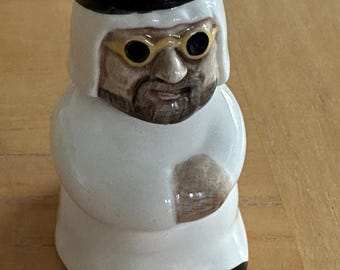 Al Jaber Gallery Vintage Souvenir Bobblehead RARE 3" Mini Sheik