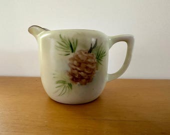 Noritake Handpainted Pinecone Vintage Mid Century Small Creamer