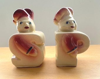 Shawnee Vintage S and P Mid Century Chef Salt and Pepper Shakers
