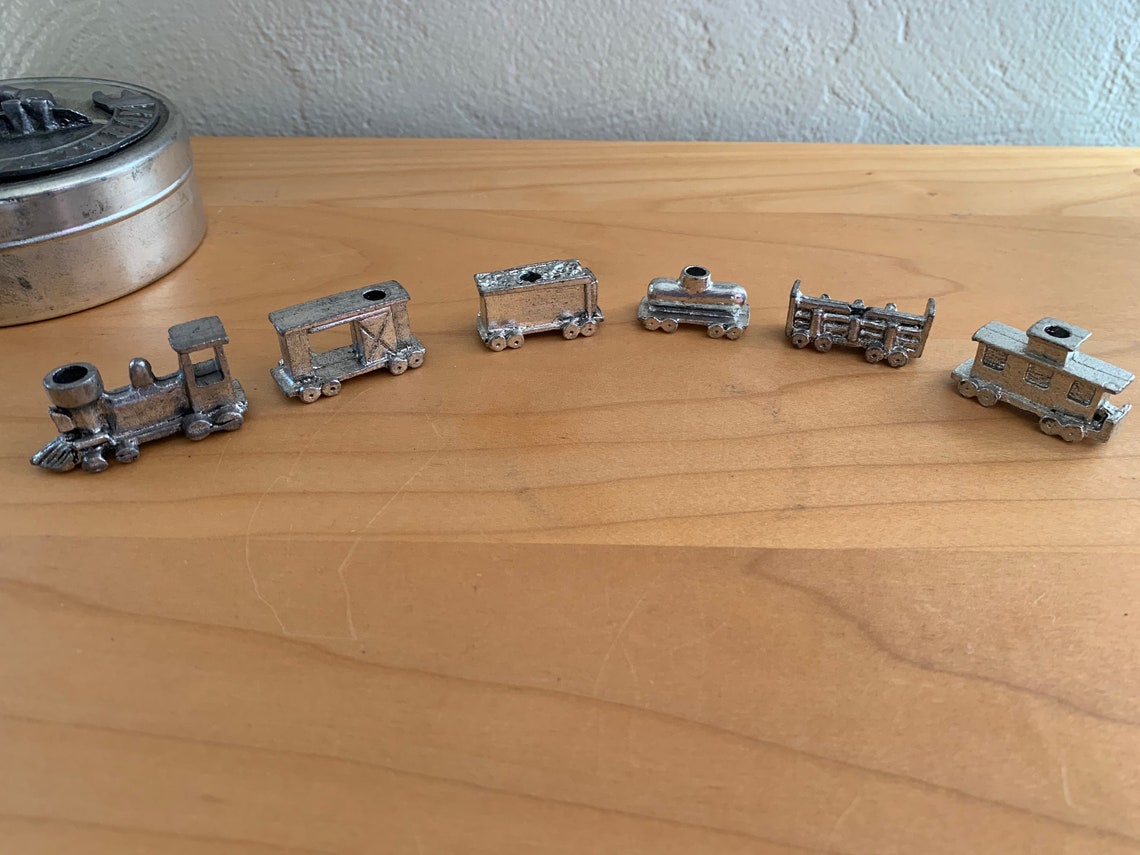 Metzke Miniature Pewter Train in Birthday Tin Etsy UK