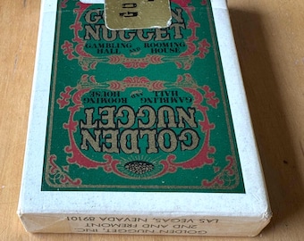 レアデック【 Jerry's Nugget 】1970年 美品 本物 未開封品 Rare Vintage Jerry's Nugget Las Vegas Cards Real Casino Played