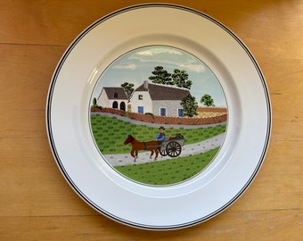 Villeroy and Boch Vintage Design Naif Dinner Plate #1 Going To Market