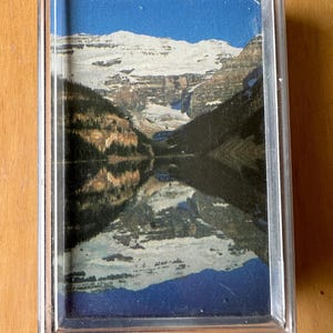 Vintage Mountain View Scene 1980s Playing Cards Full Deck in Plastic Case