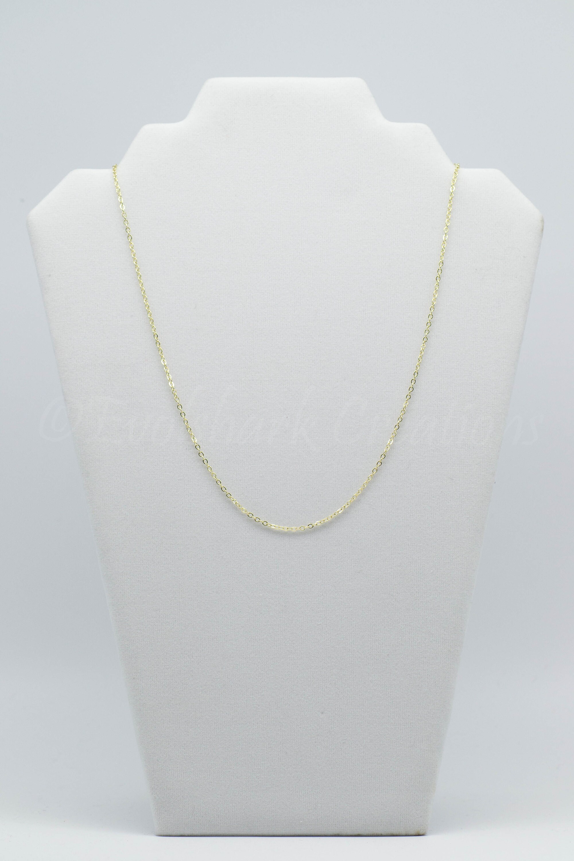 2mm 14K Gold Plated Cable Chain Necklace Etsy UK