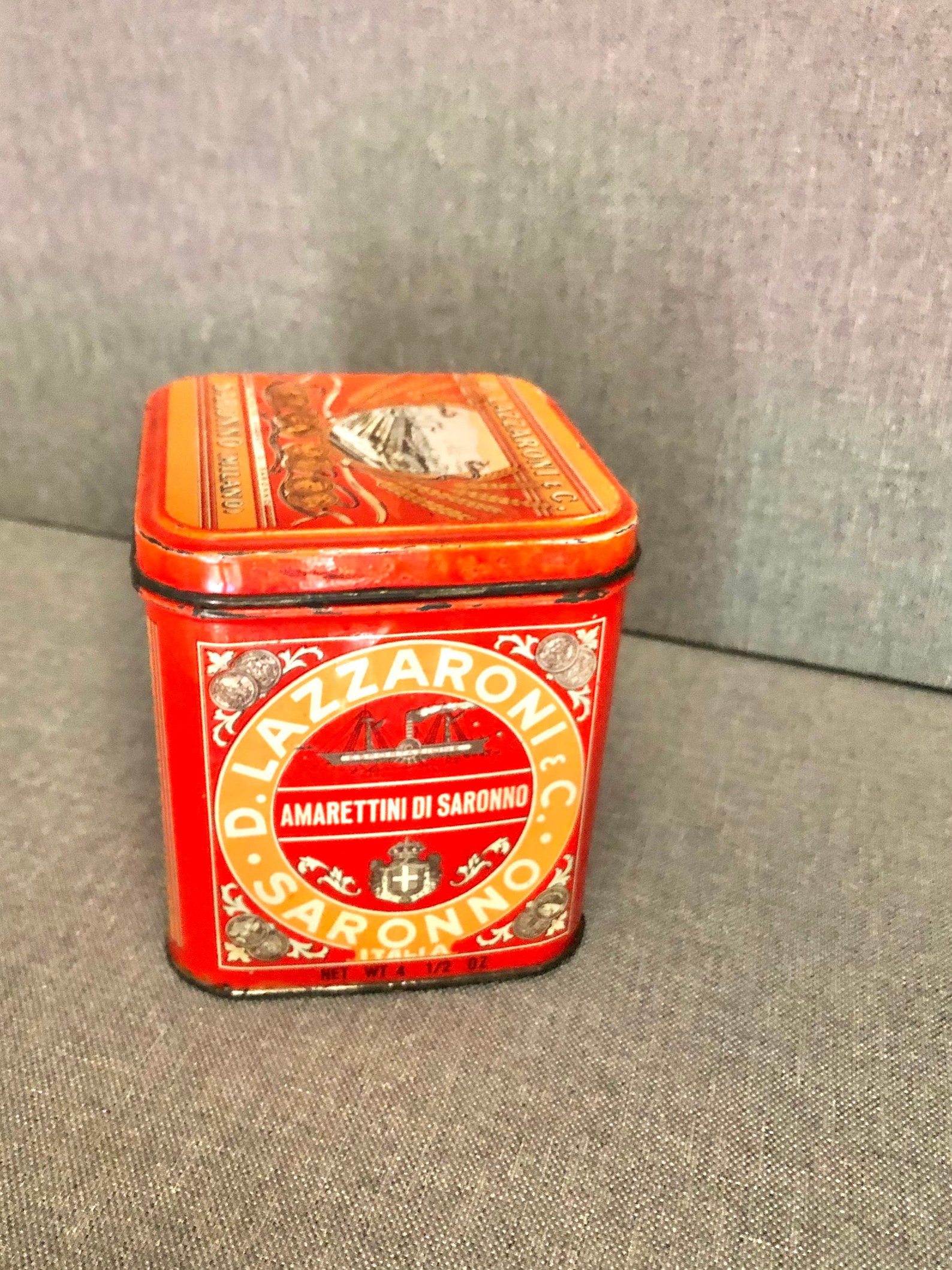 Antique Lazzaroni & Saronno Biscotti Tin Etsy