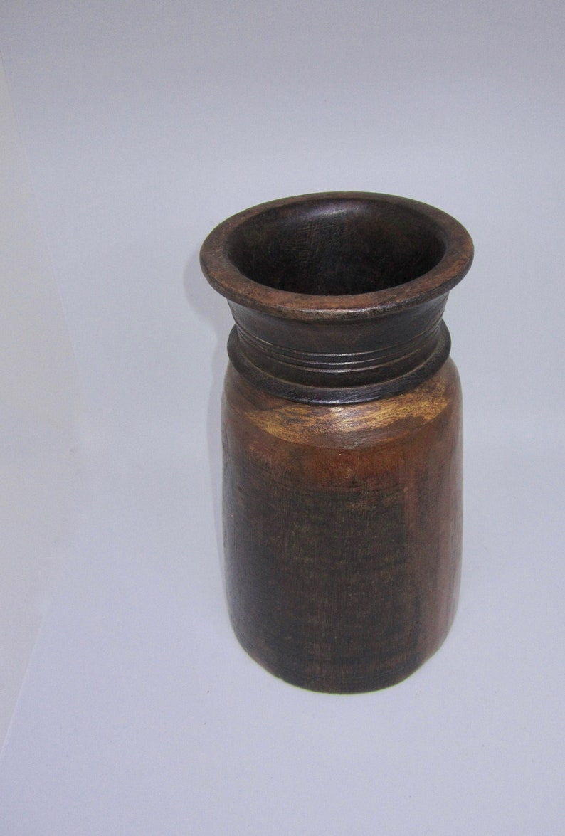 Large Wood Vase Etsy