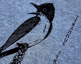 TYRANNUS TYRANNUS SHIRT Eastern Kingbird tyrant flycatcher ornithology ornithologist  tank tee Smiling Snake Shirt Company