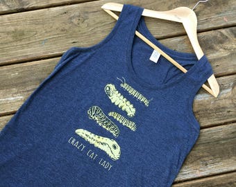 CRAZY CAT LADY Caterpillar Racerback Tank t-shirt Hoodie Swallowtail luna moth Monarch Spicebush Butterfly Nature Conservation Smiling Snake