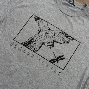 Hawk T-Shirt Ornithology Tee Shirt Black Line Drawing T-Shirt