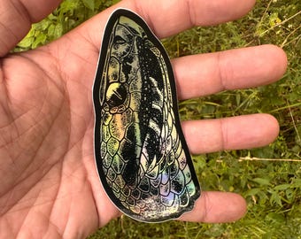 COTTONMOUTH #1 - Sticker - Water Moccasin - Holographic - Herpetology - Herpetologist - Herp - Smiling Snake Shirt Company - Conservation