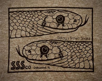 Dekay's Brownsnake Shirt - Storeria Dekayi - Brown Snake - Herp - Herpetology - Herpetologist - Smiling Snake - Conservation - MEN