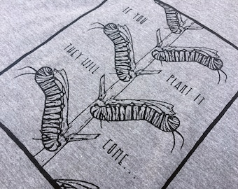 If You Plant It They Will Come - SHIRT - Field of Milkweed - Monarch Butterfly Caterpillar - Smiling Snake Shirt Company - MEN
