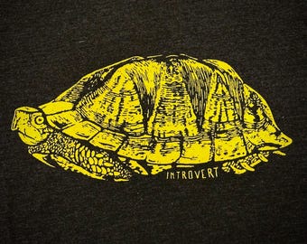 Introvert Shirt - Eastern Box Turtle - HERP - Herpetology - Herpetologist - Conservation - Nature - Smiling Snake Shirt Company - WOMEN