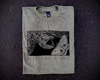 Head Like A Hole Shirt - WHIPPOORWILL - Bird Watching - Nerd Birding - Polyphemus Moth - Ornithology - Smiling Snake Shirt Company - WOMEN