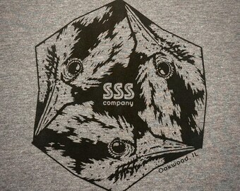 Downy Tessellation Shirt - Downy Woodpecker - Bird - Birding - Ornithology - Ornithologist - Escher - Smiling Snake - Conservation - MEN