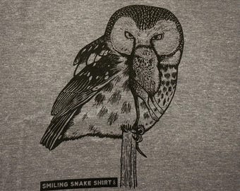 Northern Saw-Whet Owl Shirt - Aegolius Acadicus - Ornithology - Ornithologist - Nature - Bird - Smiling Snake - Conservation - MEN