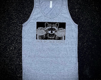 RACCOON Check out these MUSSELS triblend tank or tee t-shirt Nature Conservation Vintage Wildlife Smiling Snake Shirt Company Naturalist