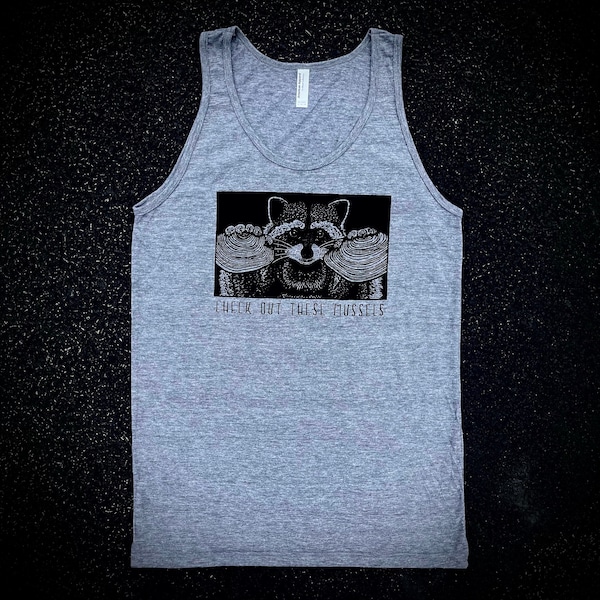 RACCOON Check out these MUSSELS triblend tank or tee t-shirt Nature Conservation Vintage Wildlife Smiling Snake Shirt Company Naturalist