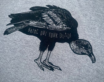 BLACK VULTURE SHIRT Bring Out Your Dead tank tee Smiling Snake Shirt Company