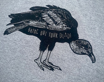 BLACK VULTURE Shirt - Bring Out Your Dead - Python - Monty - Tank - Tee - Smiling Snake Shirt Company -MEN