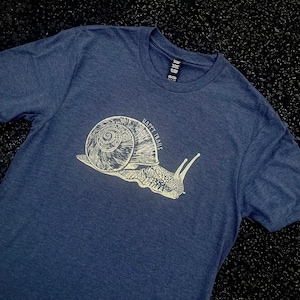 HAPPY TRAILS shirt SNAIL mollusk nature conservation Smiling Snake Shirt Company image 4