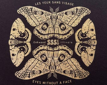 Eyes Without A Face Shirt - IO Moth - Idol - POLYPHEMUS Moth - Billy - Conservation - Nature - Smiling Snake Shirt Company - WOMEN