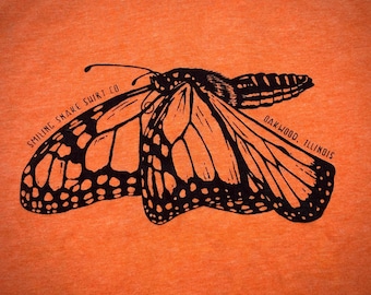 Flight Of The Monarch Shirt - Monarch Butterfly - Caterpillar - Milkweed - Entomology - Entomologist - Smiling Snake - Conservation - MEN