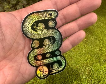 Dekay's Brownsnake #2 - Sticker - Holographic - Herpetology - Herpetologist - Herp - Smiling Snake Shirt Company - Conservation