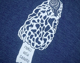 MOREL HIGHGROUND - Shirt - Mushroom Hunter - Snail - Nature - Mycology - Mycologist - Entomology - Shrooms - Fungus - Smiling Snake - MEN
