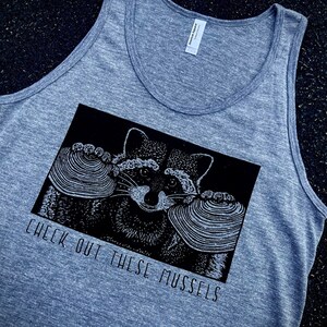 RACCOON Check out these MUSSELS triblend tank or tee t-shirt Nature Conservation Vintage Wildlife Smiling Snake Shirt Company Naturalist image 3