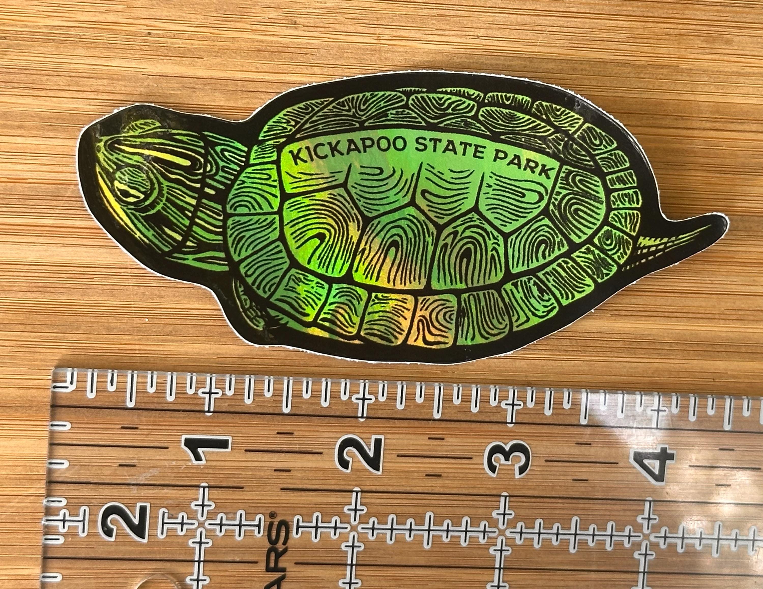 KICKAPOO STATE PARK - Sticker - Holographic - Red Eared Slider - Baby ...