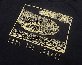 Save The Snakes - Shirt - Eastern Massasauga Rattlesnake - Pit Viper - Venomous - Conservation - Wildlife - Nature - Smiling - MEN