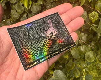 COTTONMOUTH #2 - Sticker - Water Moccasin - Holographic - Herpetology - Herpetologist - Herp - Smiling Snake Shirt Company - Conservation