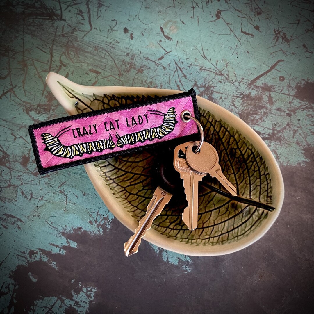 Buy CRAZY CAT LADY Key Tag Monarch Butterfly Caterpillar Nature