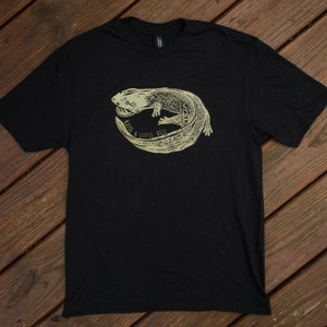 Raise A Little Hell HELLBENDER SALAMANDER T-Shirt super soft nature tee Conservation Snot Otter Herpetology herp amphibian smiling snake image 2