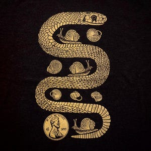 Dekay's Brownsnake and Snails Shirt - Storeria Dekayi - 2025 Year Of The Snake - Conservation - Nature - Smiling Snake Shirt Company - MEN