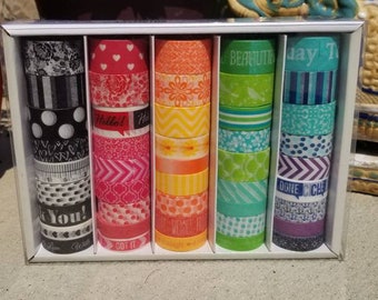 Kleurrijke knutseltape - knutseltape met patroon - washitape - decoratieve tape - randtape - plakboektape - plakboek - inlijsten
