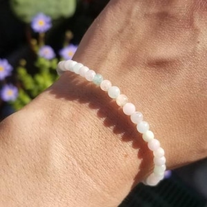 Rainbow Beryl Bracelet - Colored Beryl Beads - Morganite Bracelet - Aquamarine Bracelet - Emerald Bracelet - Crystal Bracelet - Stretch Cord