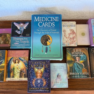 Angel Oracle Reading (3 Cards) with Laminated Replica Cards Given from Choice of 7 Angel Oracle Card/Animal Spirit Decks - Readings Only