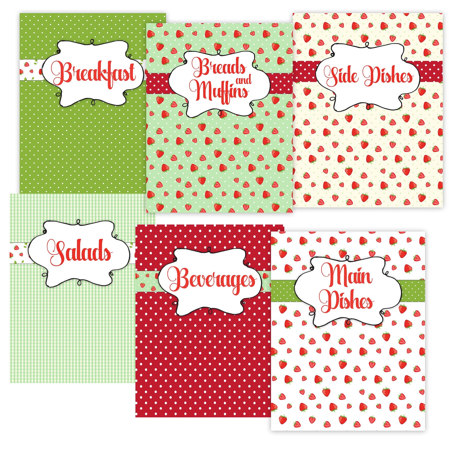 Printable Recipe Binder Cookbook Kit Cookbook Binder Etsy