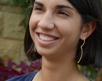 women's earrings, gold earrings, long earrings, minimalist earrings, modern earrings