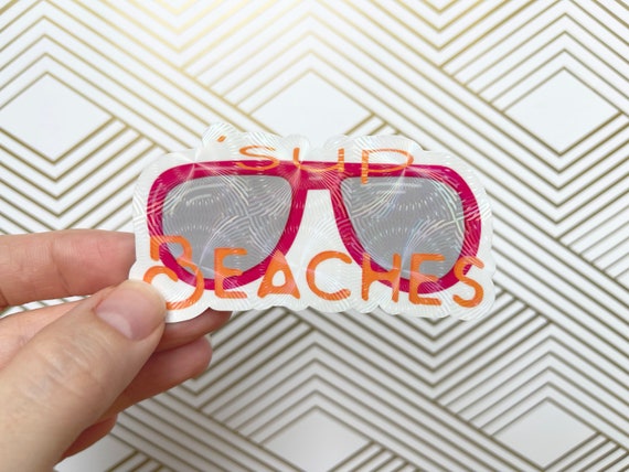 Groovy Stickers for Laptop, Funny Holographic Sticker for Water